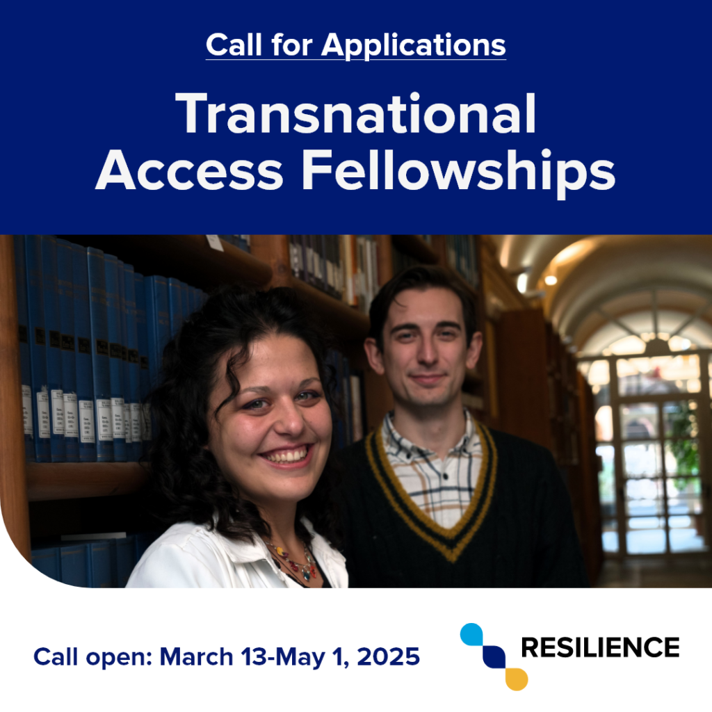 Peti poziv za dostavljanje prijava: Program internacionalnih posjeta 2025-2026 (TNA - Transnational Access Fellowships) RESILIENCE TNA Call March 2025 01.00 1024x1024